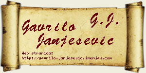 Gavrilo Janješević vizit kartica